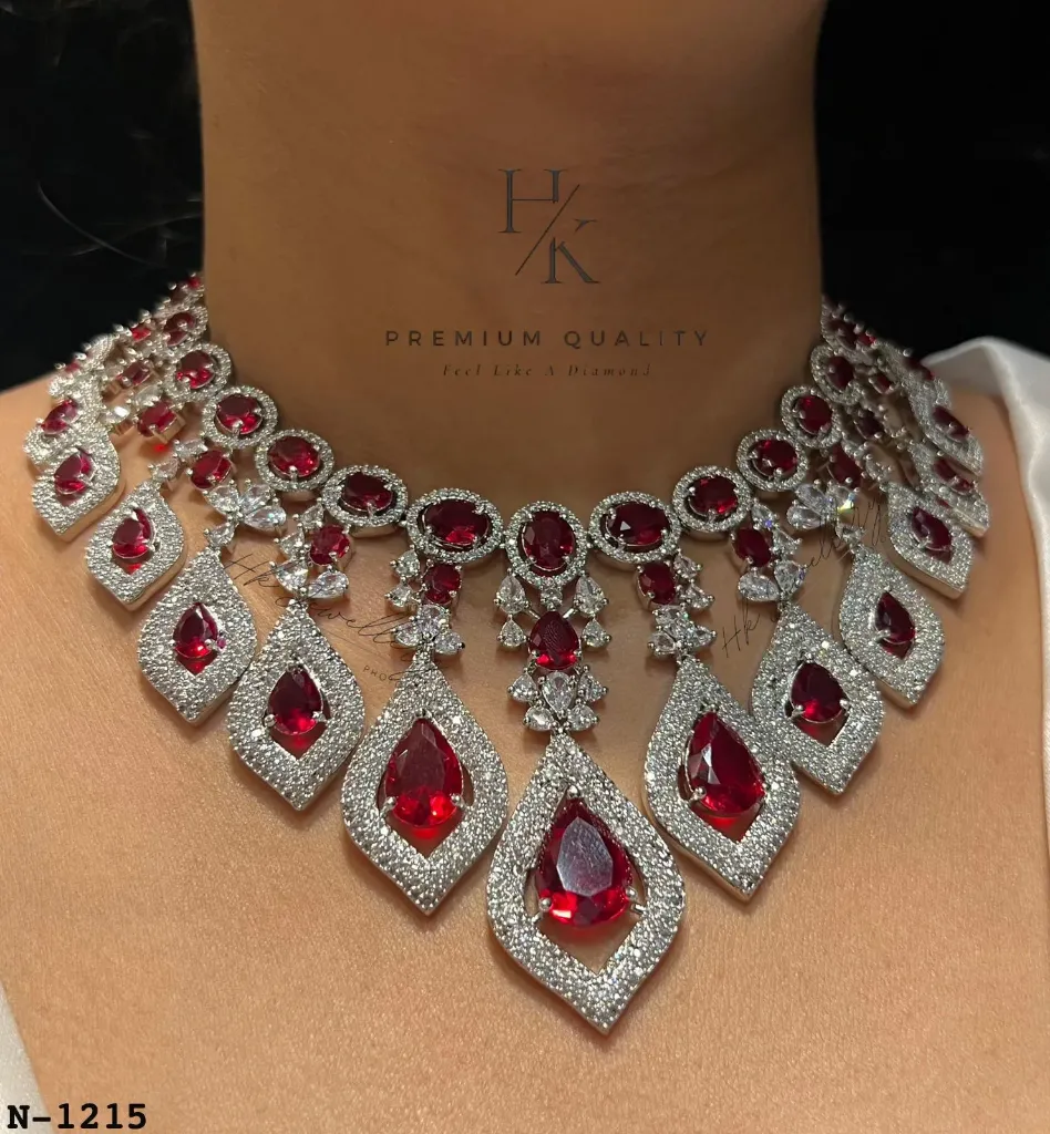 HK Premium necklace set (Red)