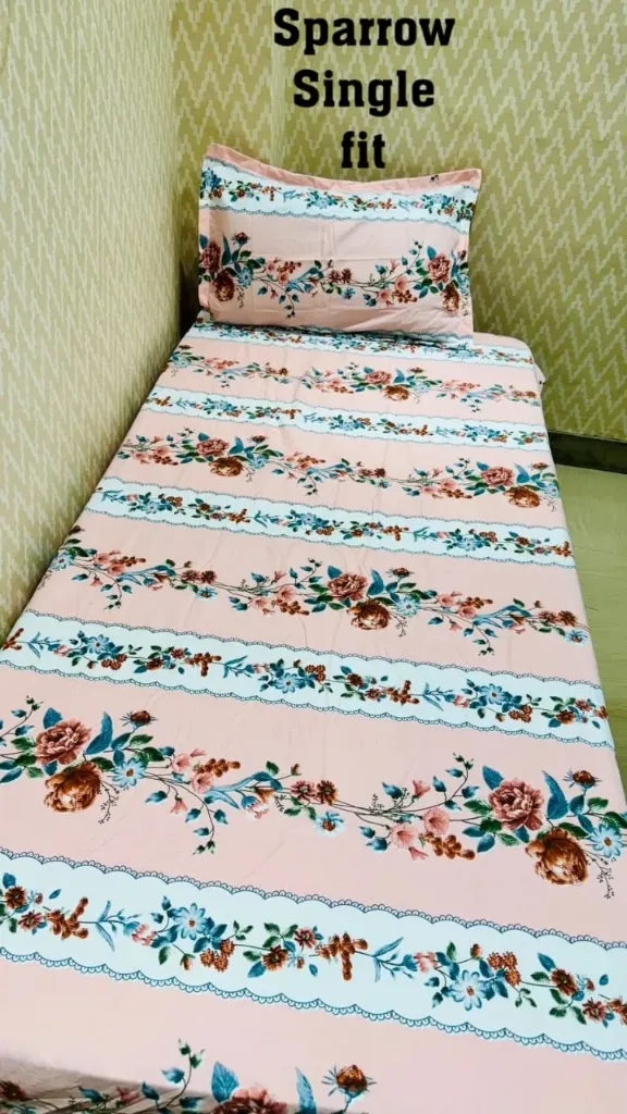 Sparrow Single Elastic Fitted (Pink Floral)